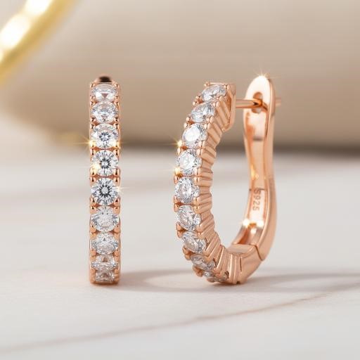 GRA Moissanite white Brilliant Cut 925 Sterling Silver Earrings-Bonus Gift