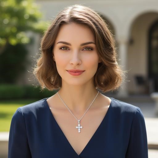 GRA Moissanite white Brilliant Cut 925 Sterling Silver Cross Pendant