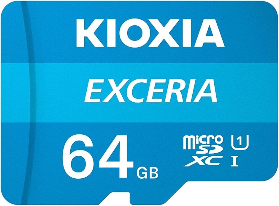 KIOXIA 64GB EXCERIA microSD Memory Card U1 Class 10 100MB/s Max Read Speed,