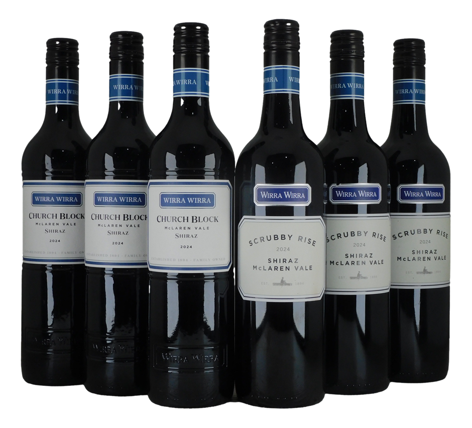 Mixed Wirra Wirra Shiraz Pack 2024 (6x 750mL), McLaren Vale.