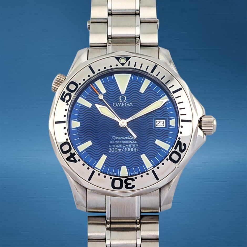 Omega 2255.80 Seamaster Diver 300m Electric Blue 41mm 2007 Wxo