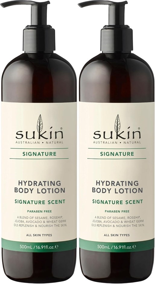 2 x SUKIN Hydrating Body Lotion, Signature Scent, 500ml