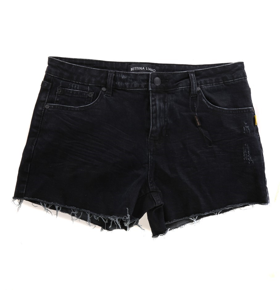 BETTINA LIANO Women's Cut Off Classic Denim Short, Size 16, Cotton/Elastane