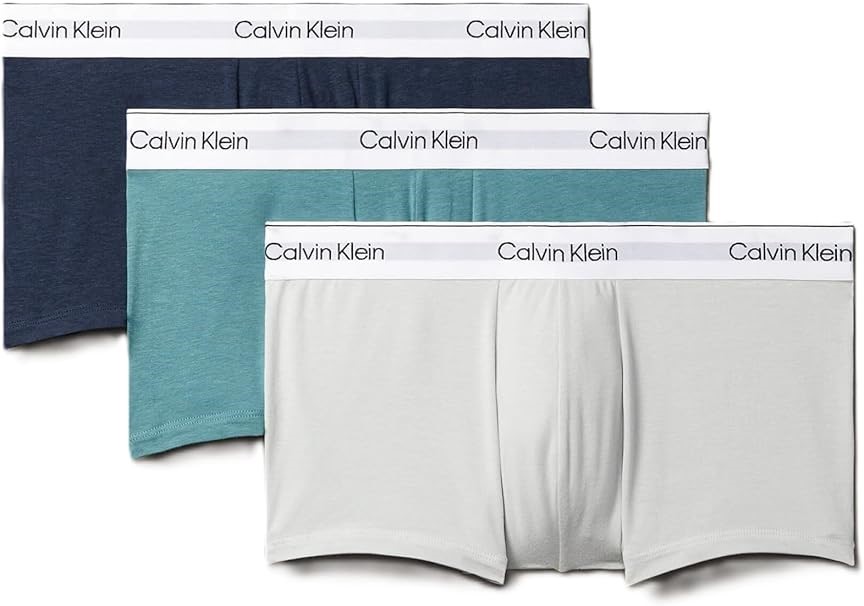 3pk x CALVIN KLEIN Men's Modern Cotton Low Rise Trunks, Size M, Ink, Jura G