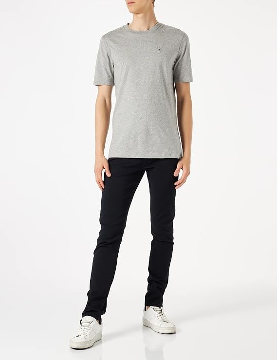 SCOTCH & SODA Men's Organic Cotton Jersey t-Shirt, Size S, Grey Melange, 16
