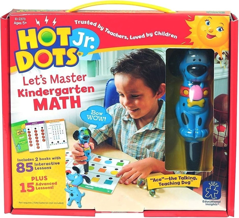 2 X EDUCATIONAL INSIGHTS Hot Dots Jr. Let's Master Kindergarten Math Set wi