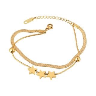 Lucky Triple Star Ball Bracelet - Yellow