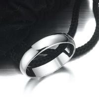 Rhodium Plated Men's Band Ring (5mm)  - US Size 12