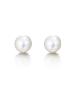 5mm Simulated White Pearl Earrings