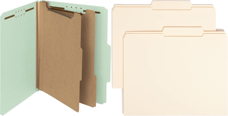 BUNDLE of Smead File Folder, Reinforced 2/5-Cut Right of Center Position, G