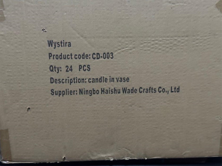 2 Boxes Of 24 LED Amber Glass Pillar Candles With Cream-Coloured Wax
