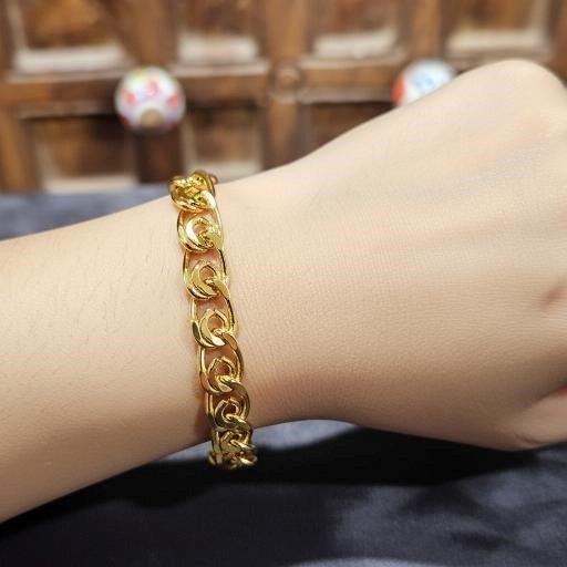 18k Italy Stamped Yellow Gold Filled Bracelet-Quality Guarantee-20cm
