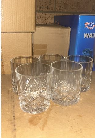 5x Glass Cups
