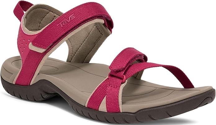 TEVA Women's Verra Outdoor Sandal, US6/EU37, Cherries Jubilee/Chocolate Bro