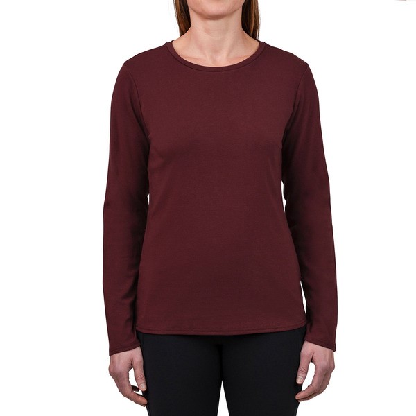 2 x SEG'MENTS Women's Supima Long Sleeves, Size S, 92% Supima Cotton, Port