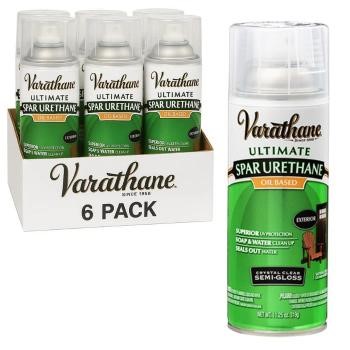 (6 Cans) Clear Varnish Semi Gloss Rust-Oleum Oil Based