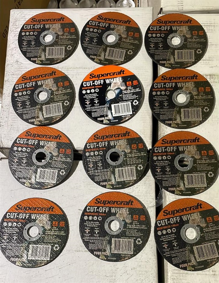 (12 Discs) Supercraft Metal Cut Off Wheel Disc 100mm x 16mm