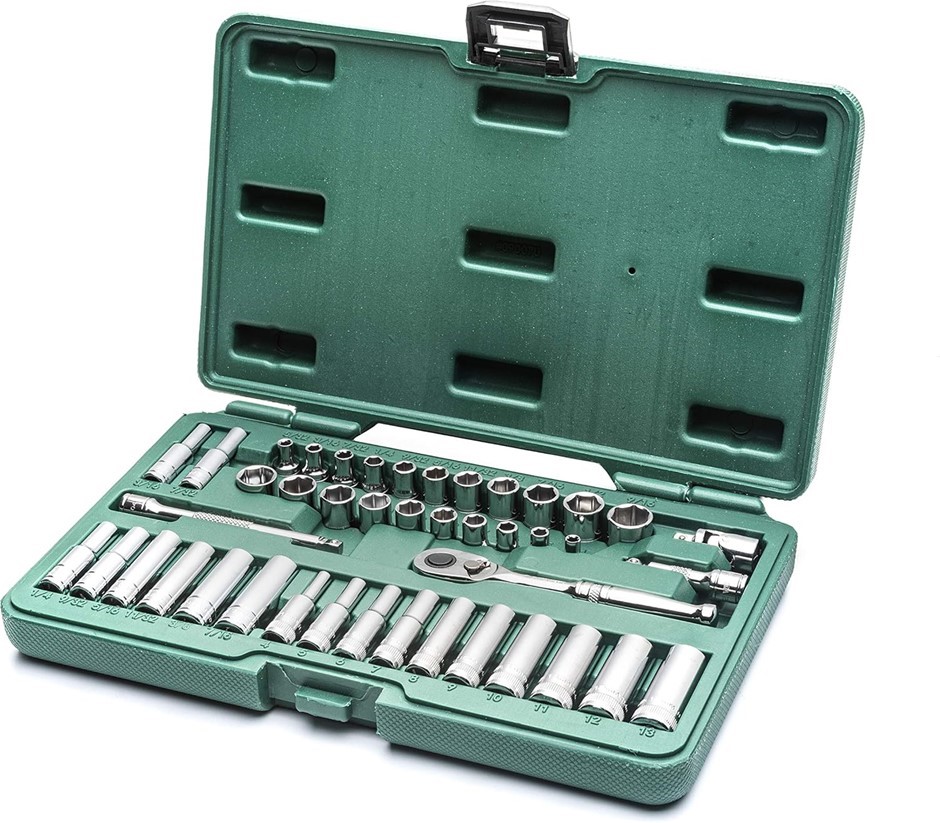SATA 43-Piece 1/4-Inch Drive SAE and Metric Socket Set, Standard and Deep S