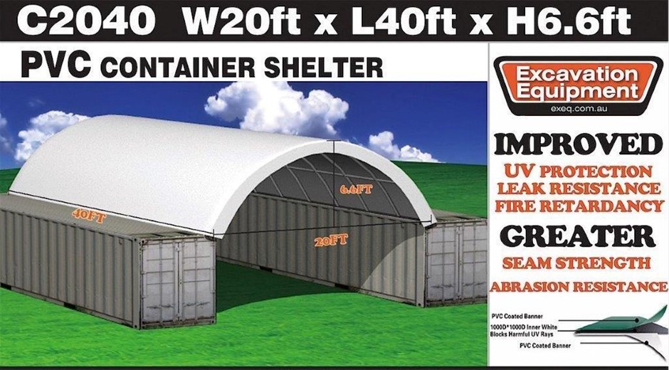 Heavy duty 40ft Container Shelter (Unused)