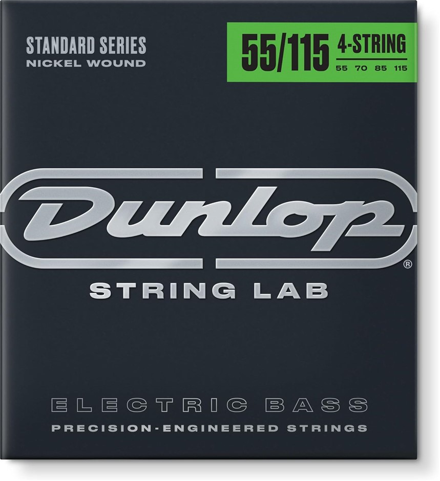 Dunlop DBN55115 Nickel Wound Bass Strings, Extra Heavy, .055–.115, 4 String