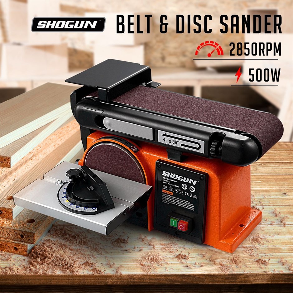 SHOGUN 500W Belt Disc Sander Linisher 4x36" Belt 6" Disc
