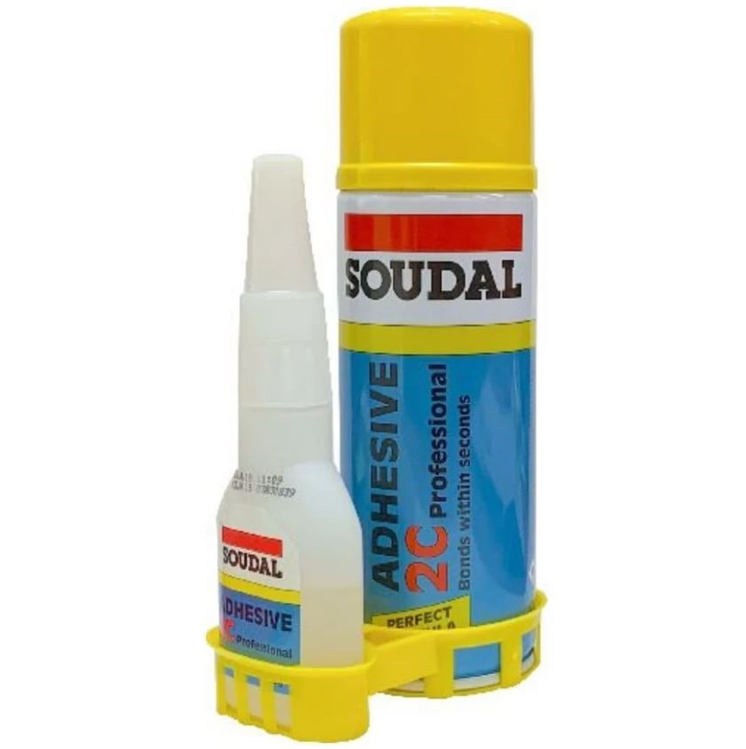 Soudal 2C Two Part Adhesive 50g with 200ml Activator Spray (135623)