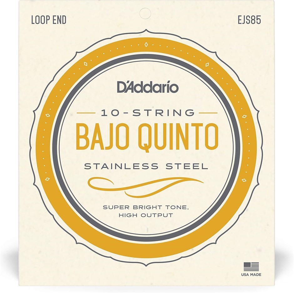 D'Addario EJS85 Bajo Quinto Stainless Steel Strings