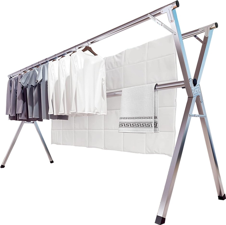 JAUREE 2.4 Meters Clothes Drying Rack, Drying Rack Clothing. NB: Minor dent