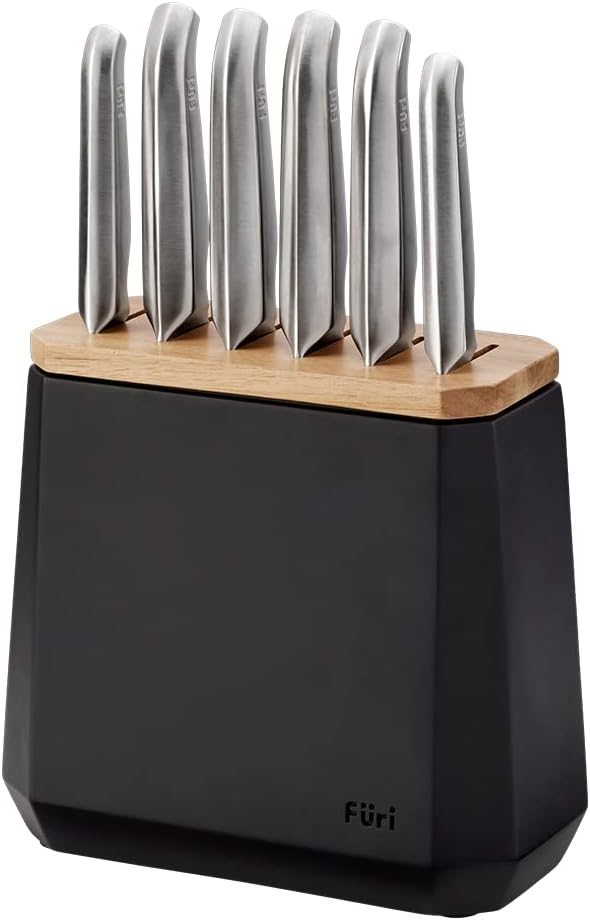 FURI Pro Stone 7 Piece Knife Block Set Midnight <b>You must be 18 years or