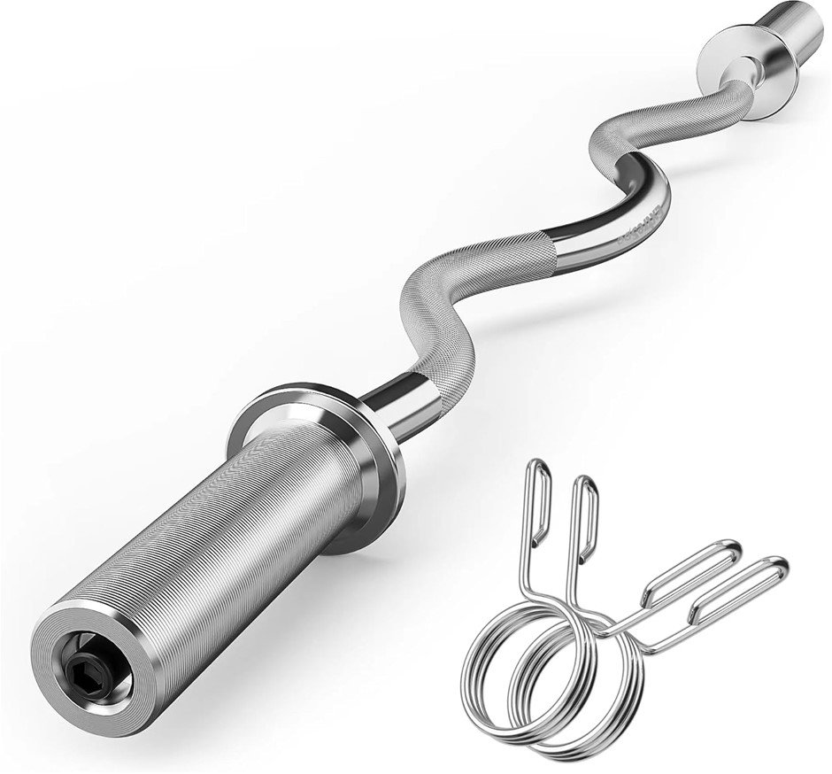 OLYMPIC EZ Curl Bar, 47" Barbell Bar