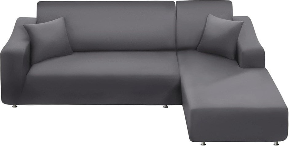 NAISI Sectional Couch Cover L Shape Light Grey
