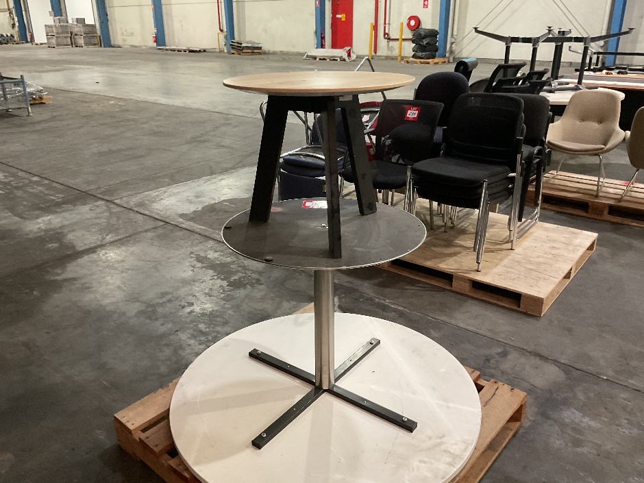Pair of Timber Round Tables