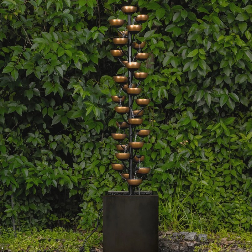 BOND Bloomington Cascading Cup Fountain. NB: Motor function is missing & mi