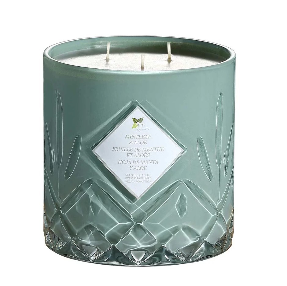 NATURE'S MARK Candle 1.58kg, (Green): Fresh Notes of Aloe, Spearmint, Eucal