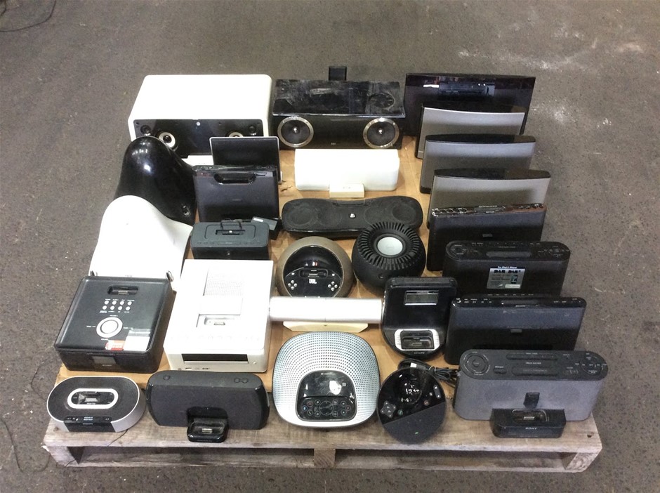 Mixed Bose Sony JBL Logitech Speaker Dock Audio Equipment Lot