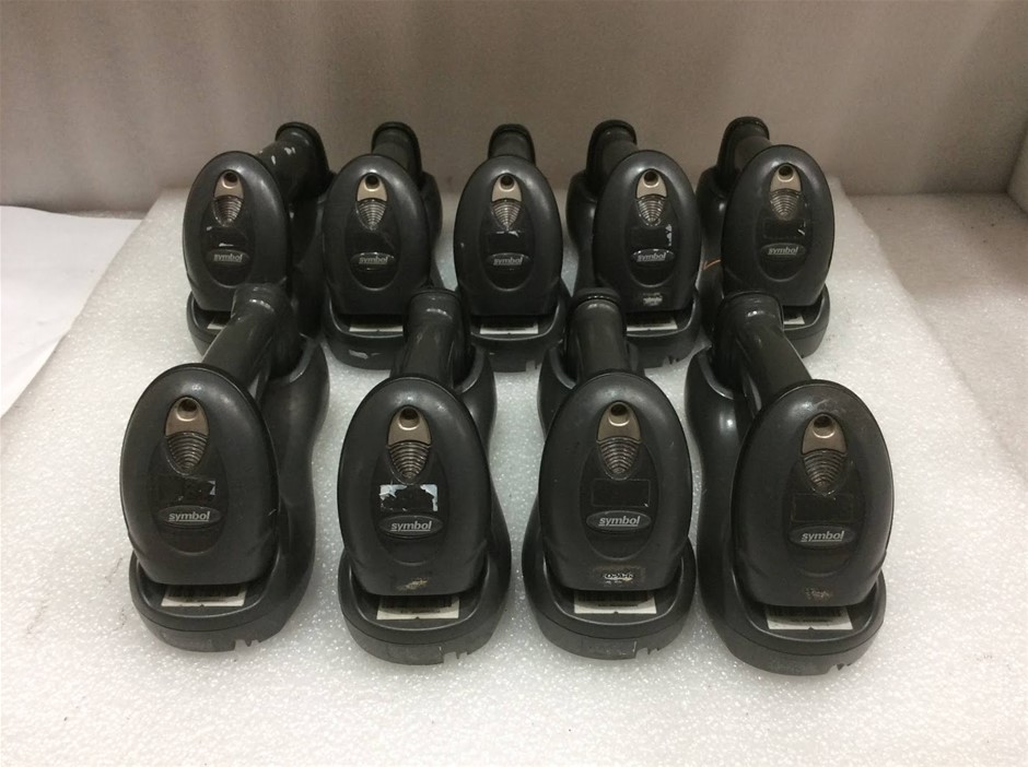 Symbol Wireless Barcode Scanner With Cradle (Lot Of 9)