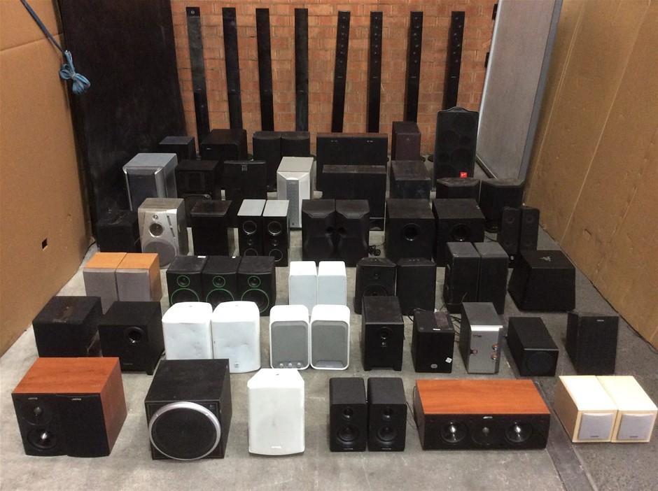 Mixed Home Theatre Speakers & Subwoofers Audio Equipment Lot