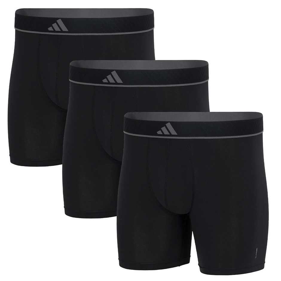 3-Pack ADIDAS Men's Active Micro Flex Boxer Briefs, Size M, Black. Buyers