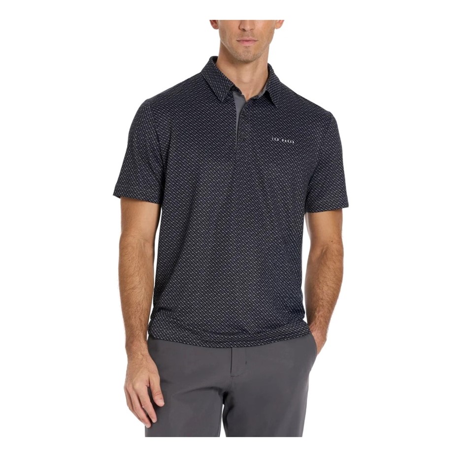 TED BAKER Men's Golf Polo, Size M, Wicking & Quick Dry, Black. Buyers Note