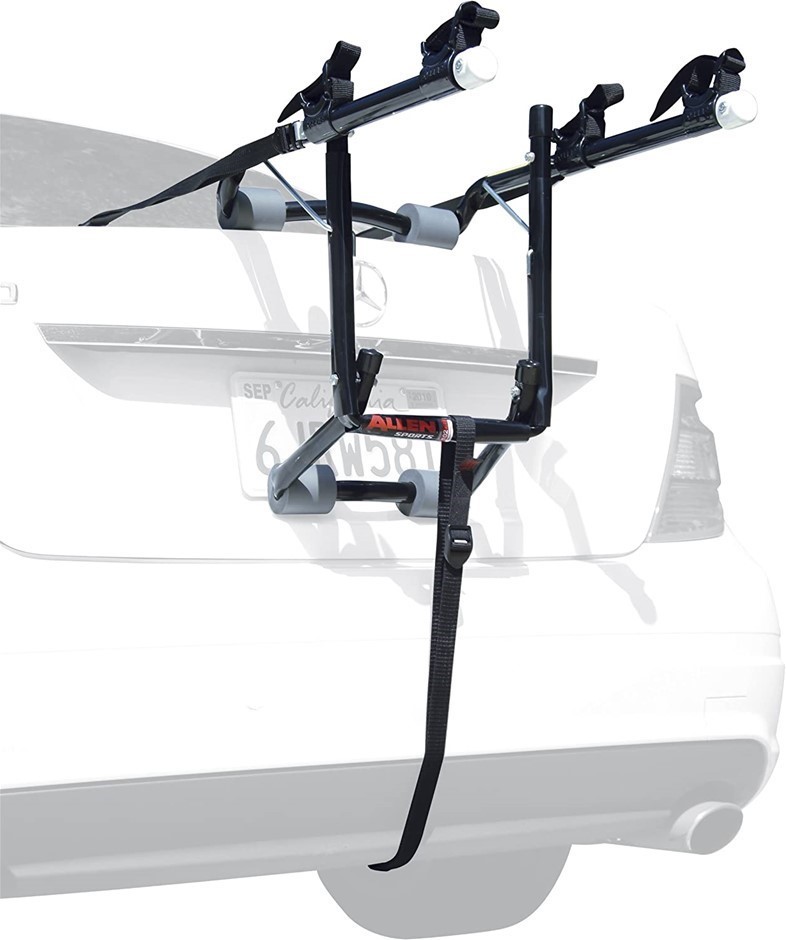 ALLEN SPORTS Deluxe 2-Bike Trunk Mount Rack, Colour: Black/Silver.
