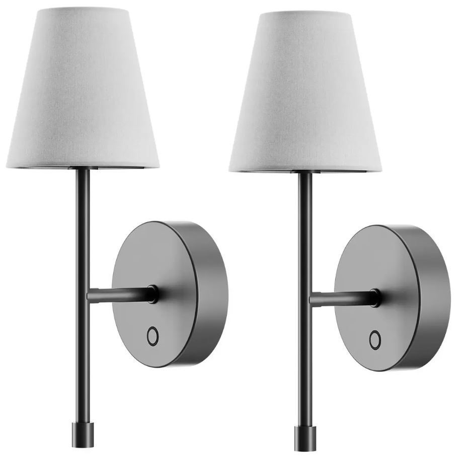 GLOBE 2pk LED Wall Sconce Wireless Light. NB: Minor use, condition unknown.