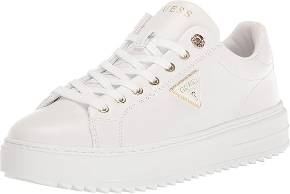 GUESS Women's Denesa Sneaker, US5, White 145, GWDENESA3. Buyers Note - Dis