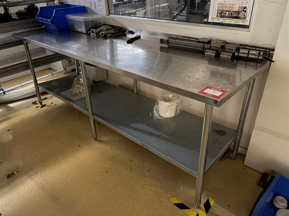 Stainless Steel Bench with Splash Back;