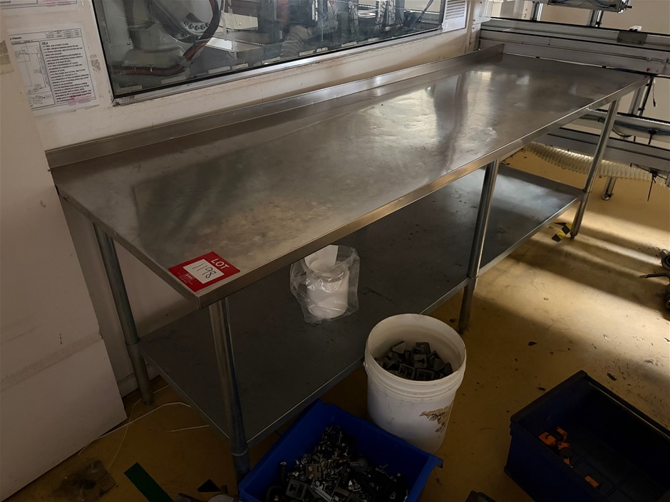 Stainless Steel Bench with Splash Back;