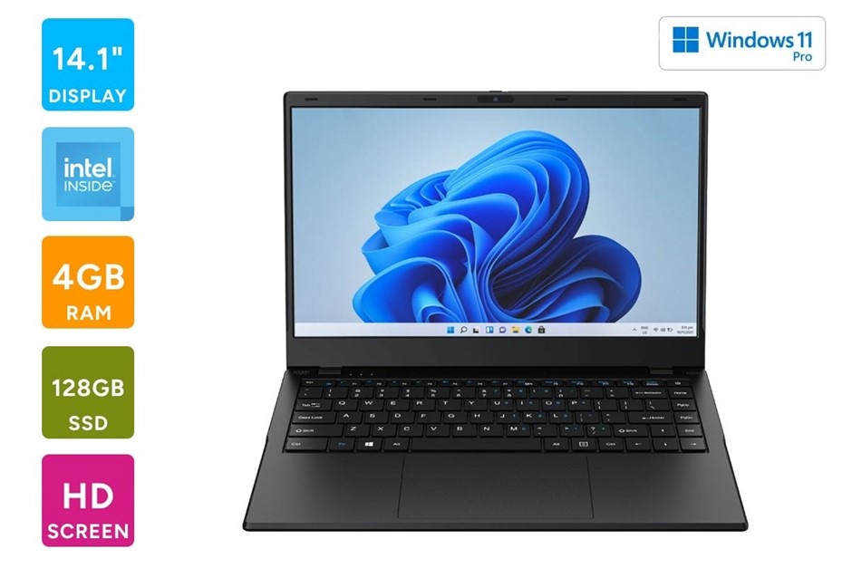 Kogan Atlas N500 14.1" Intel N100 USB-C Laptop with Windows 11 Pro (128GB)