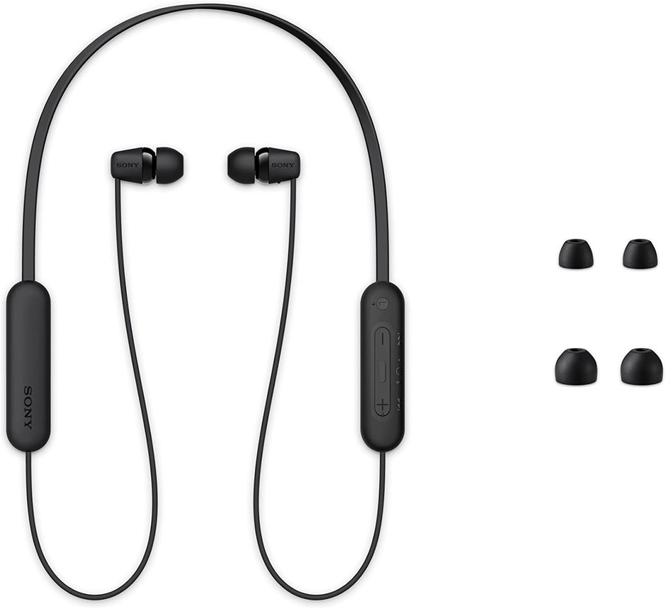 Sony WI-C100 Wireless in-Ear Bluetooth Headphones with Built-in Microphone,