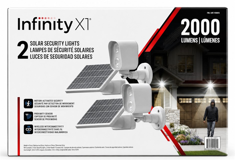 Infinity X1 Solar Security Light 2 Pack