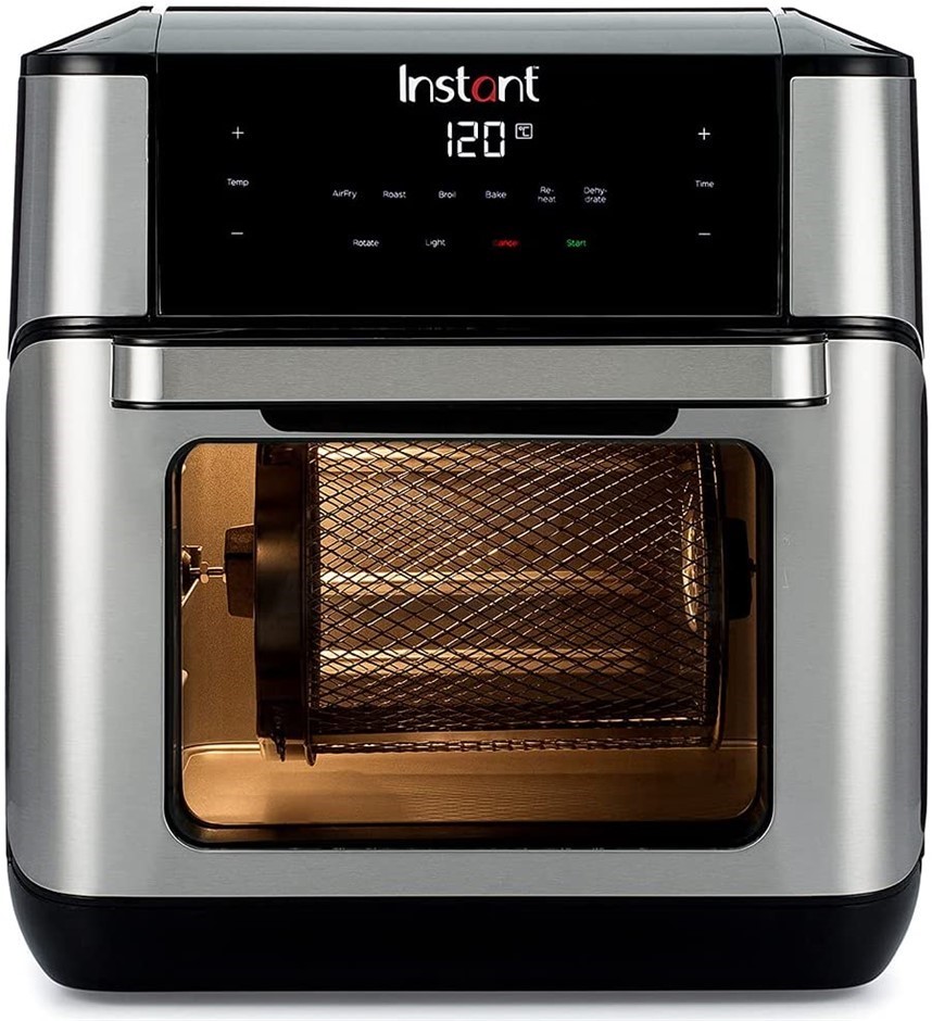 INSTANT Vortex Plus Air Fryer Oven, 10L Capacity, Stainless Steel, Silver,