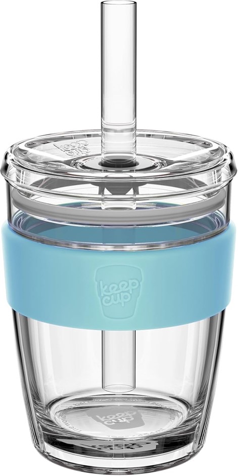 KeepCup Longplay Cold Cup - Double wall Glass, Reusable Ice Coffee Cup with