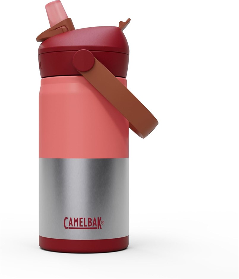CamelBak Kids Thrive Flip Straw Insulated Stainless Steel Water Bottle, Dem